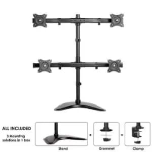Desk Mount Quad 10-27IN Black CB16144