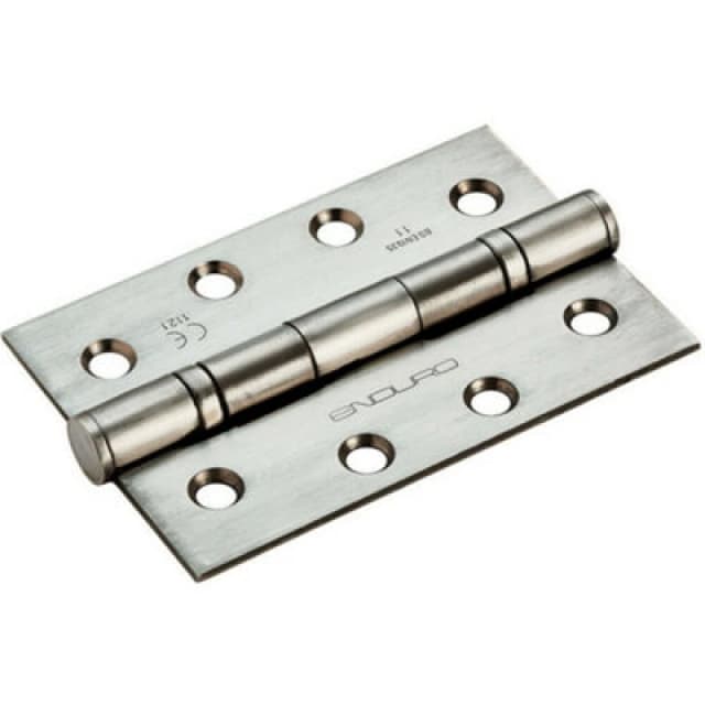 Loops PAIR 102 x 68 x 2.2mm Ball Bearing Hinge Satin Steel Interior Door Metallics
