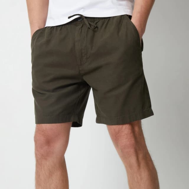 Threadbare 'Lent' Cotton Lyocell Jogger Style Shorts Green
