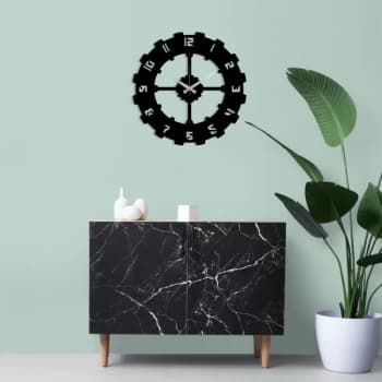 Metal Wall Clock 4 - Black Decorative Metal Wall Clock