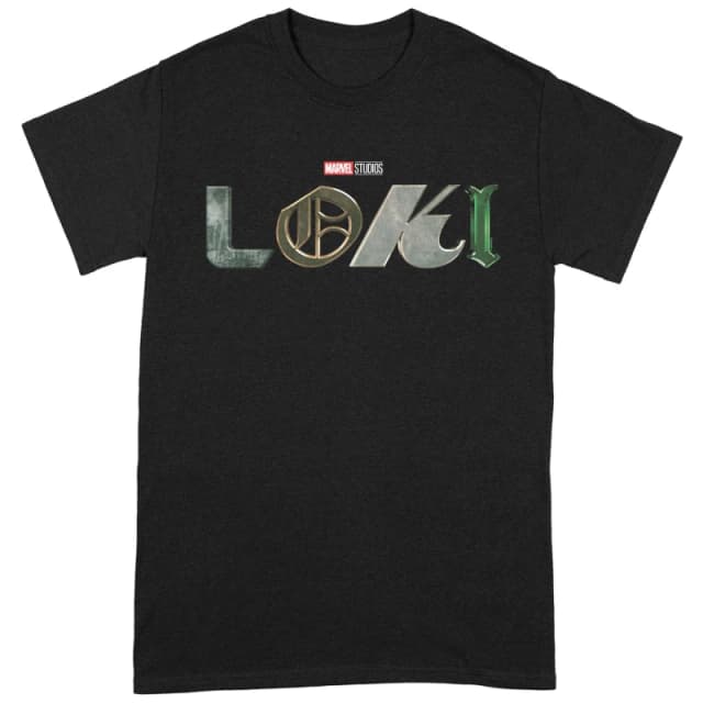 Loki Mens Logo T-Shirt in Black Size: Small Black Male S