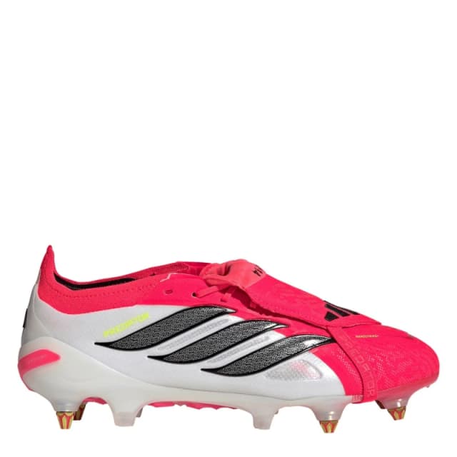 adidas Mens adidas Predator Elite Fold Over Tongue Soft Ground Football Boots Red/Blk/White male 7 (40.7)