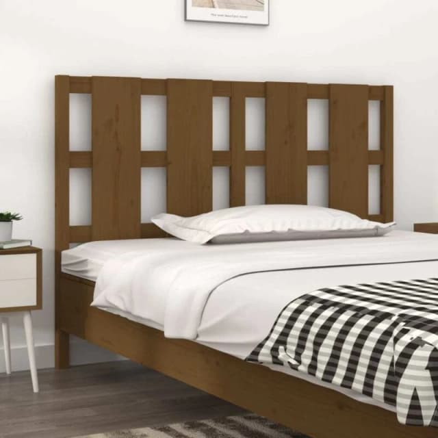 VIDAXL Bed Headboard Honey Brown 140.5x4x100cm Solid Wood Pine Vidaxl 8720286950319