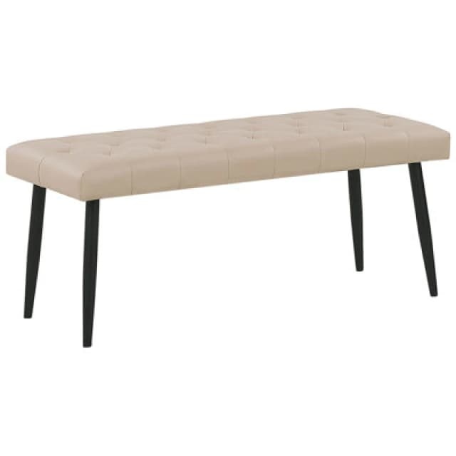Beliani Bench Essonne Faux Leather Beige