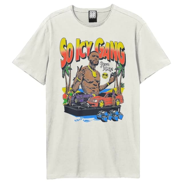 Amplified Amplified Men So Icy Gang Gucci Mane T-Shirt in White Size: X-Small White XS Male 5063574718295
