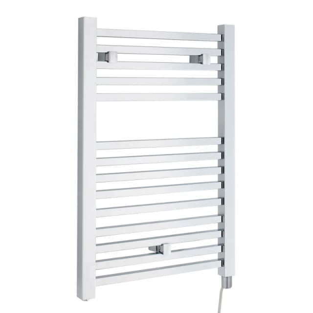 Balterley Electric Vertical Square Towel Rail 200 Watt Chrome 690x 500mm Silver
