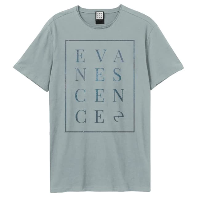 Amplified Amplified Men Block Evanescence T-Shirt in Pale Blue Size: X-Small Pale Blue XS Male 5063703823937