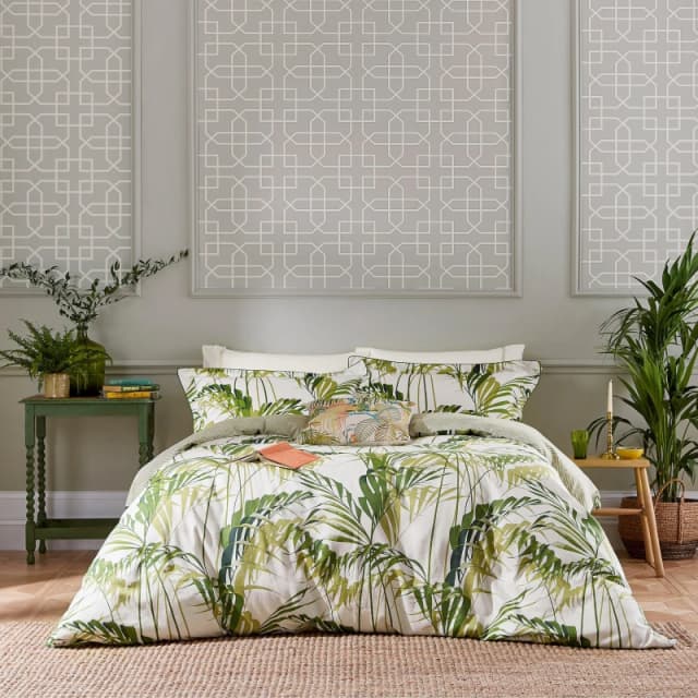 Sanderson Sanderson 'Palm House' Duvet Cover in Green Size: Double Green Double Unisex 5016709607988