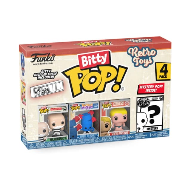 FUNKO Bitty POP: Retro Toys-Mr. Monopoly4PK Multi unisex One Size
