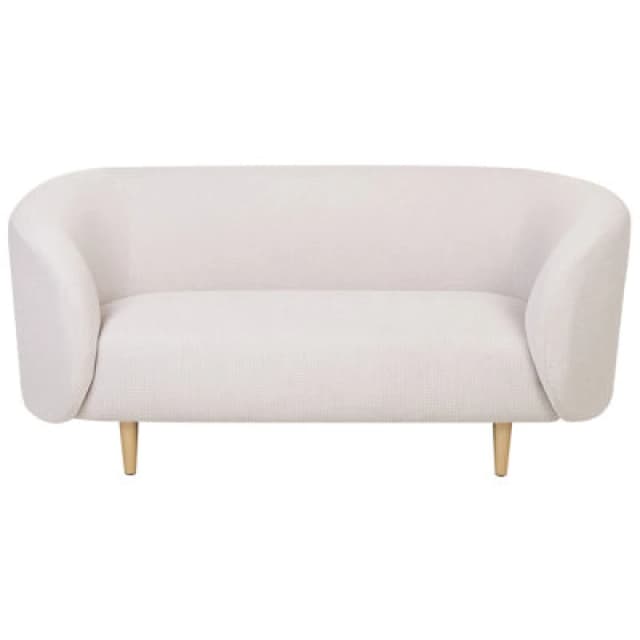 Beliani Sofa 2 Seater Loen Fabric Light Beige