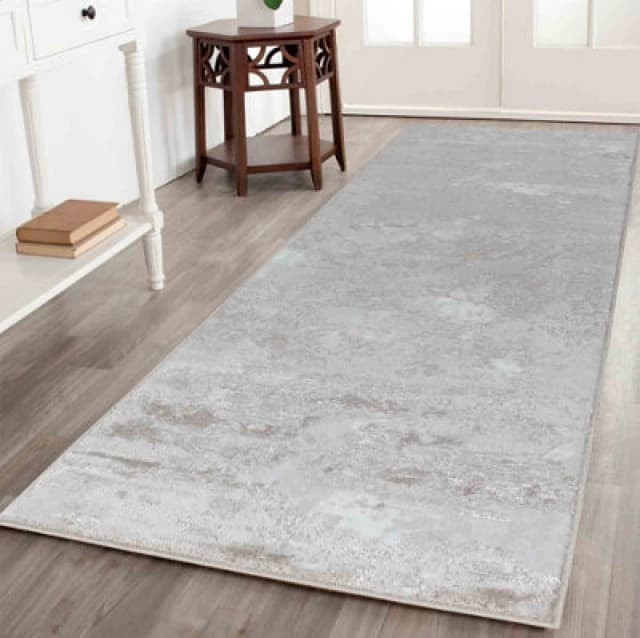 Modern Abstract Sprayed Grunge Texture Area Rugs Stone 60X220 Cm