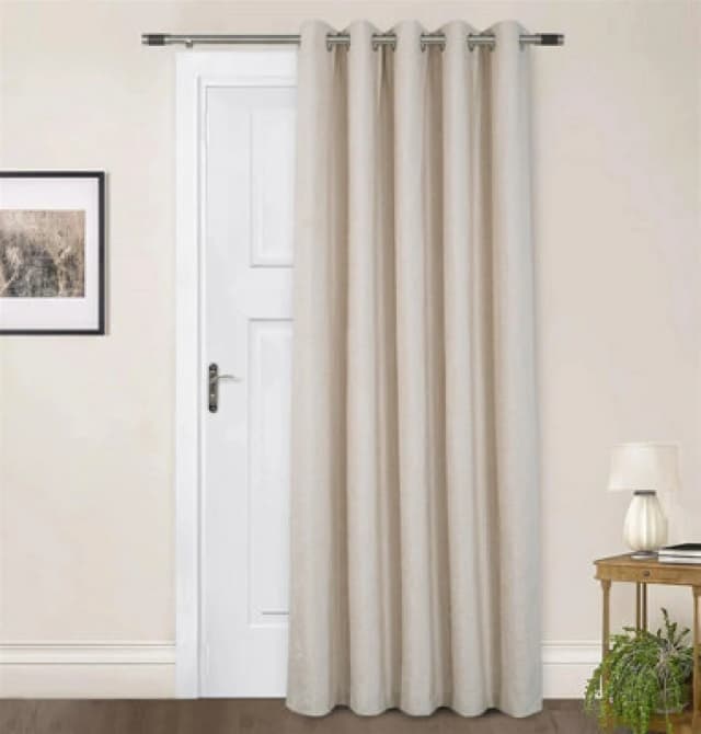 Sundour Amberley Chenille Eyelet Door Curtain Cream