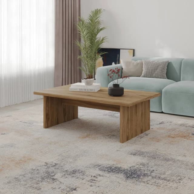 Decortie 'Loana' Modern Scandi Rectangular Coffee Table 120cm in Brown Size: 1 Pack Brown Unisex 1 Pack