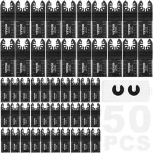 VEVOR 50PCS Oscillating Tool Saw Blades Quick Release for Wood Plastic Aluminum