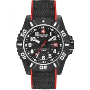 Mens Swiss Military Hanowa Black Carbon Watch