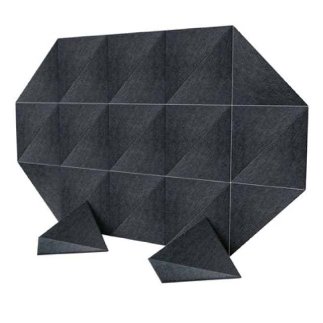 Gr8 Home 24 X Black Triangle Self Adhesive Acoustic Wall Panels Sound Proofing Pad Set