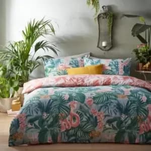 Furn Medinilla Tropical Duvet Cover Set (Double) (Sage/Blush)