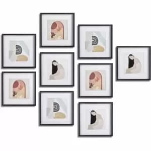 Nielsen Henri 9 Piece Black Wooden Picture Frame Set 30 x 30cm