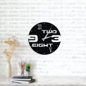 Hogo Clock Black Decorative Metal Wall Clock