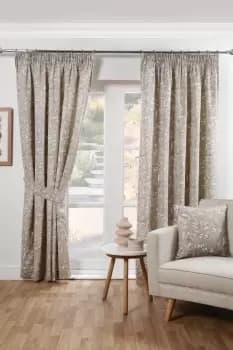 Aviary Pencil Pleat Curtains Taped Curtain Pair