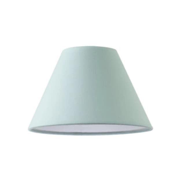 Happy Homewares Traditional 8" Duck Egg Blue Cotton Fabric Coolie Lamp Shade