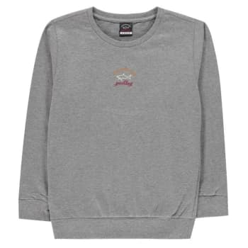 Paul And Shark Crew Junior Boys Basic Logo Sweatshirt - Grey