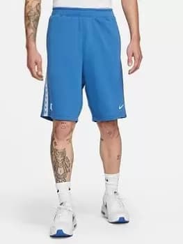 Nike NSW Repeat Tape French Terry Shorts - Blue Size L, Men