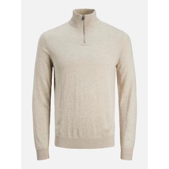 Jack and Jones Emil Half Zip Knit Junior Jack Oatmeal male 12 Years