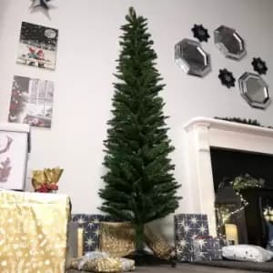 180cm (6ft) Snowtime Pencil Style Slim Christmas Tree in Green