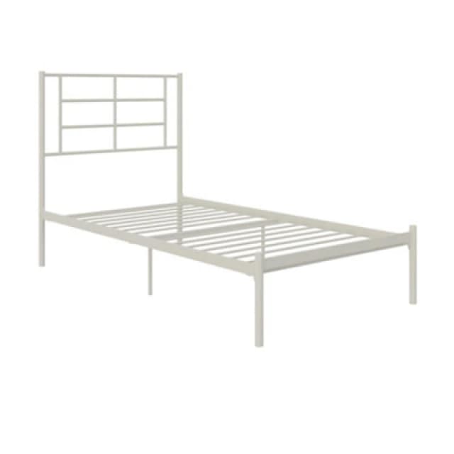 Dorel Jensen Metal Bed White Single, White 4478119QEUK