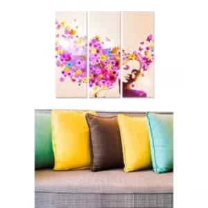 MDF9470813 Multicolor Decorative MDF Painting (3 Pieces)