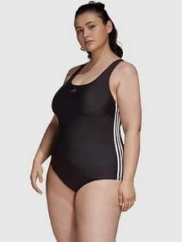 Adidas Fit Swimsuit 3-Stripes - Plus Size - Black