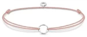 Thomas Sabo Beige Nylon Sterling Silver Charm Brancelet Jewellery