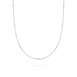 Daisy London 925 Sterling Silver Treasures Seed Pearl Chain Necklace Sterling Silver