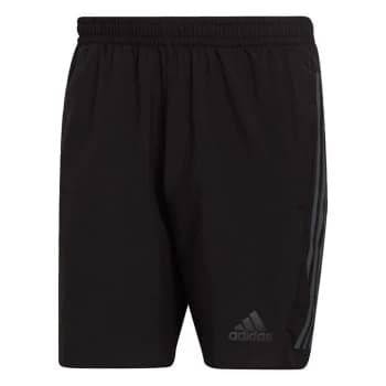 adidas Run Icon Full Reflective 3-Stripes Shorts Mens - Black
