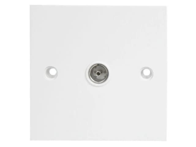 Dencon 7119Nb Single Flush Coax TV Socket White Dcn7119Nb