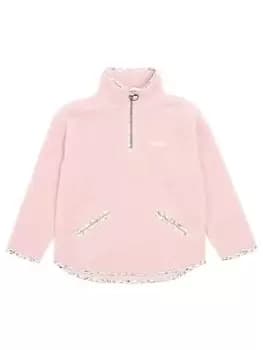 Barbour Girls Melby Fleece Top - Petal Pink, Petal Pink, Size Age: 12-13 Years, Women