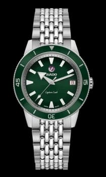 Rado Captain Cook Automatic Womens watch - Water-resistant 10 bar (100 m), Stainless steel, green