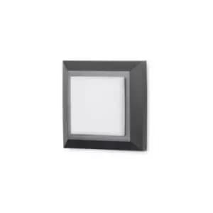 Netlighting Grove LED Outdoor Square Wall Light Black, Grey IP65