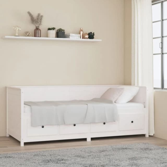 VIDAXL Day Bed without Mattress White 80x200cm Solid Wood Pine Vidaxl 8720287137955