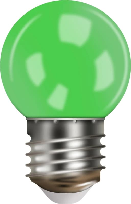 Easy-Connect Festoon 2W Green Coloured LED Golf Ball Anti Shatter Polycarbonate G45 E27 ELV-530050 Festoon Bulb
