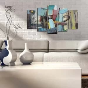 5ABSMDF-26 Multicolor Decorative MDF Painting (5 Pieces)