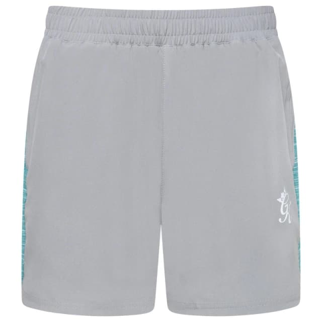 Gym King Mens Energy Space Dye Performance Gym Shorts Grey/Ocean Blue male X Large