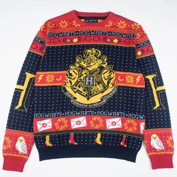 Harry Potter Back To Hogwarts Knitted Christmas Jumper - M