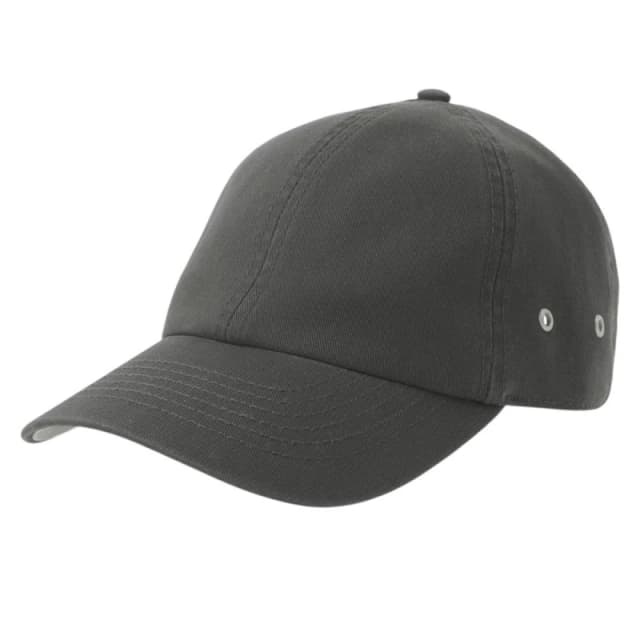 Atlantis Mens Action-S 6 Panel Chino Unstructured Baseball Cap in Dark Grey Dark Grey Male One Size