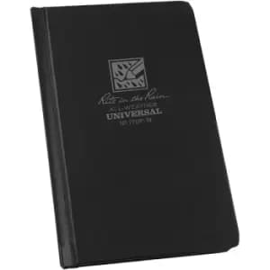 Rite in the Rain Universal Fabrikoid, Side Bound Book, 4¼ x 6¾" (80 Sheets) Grey / Black