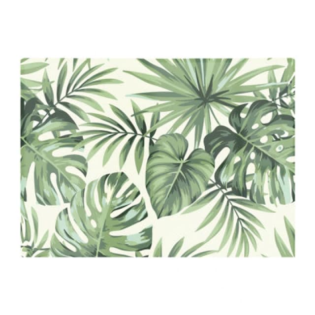Warren Reed Designer Exotic Palm Leaves Glass Chopping Board