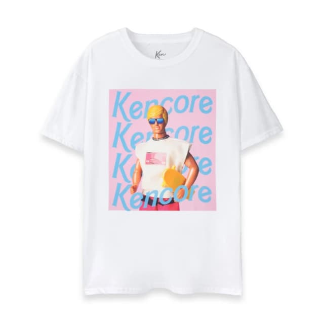 Barbie Men Short Sleeved T-Shirt in White Size: Small White S Male 5063203031702