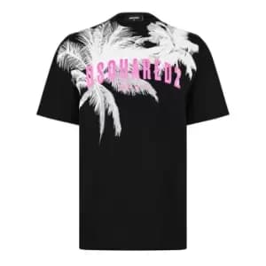 DSQUARED2 Palm Slouch T Shirt - Black