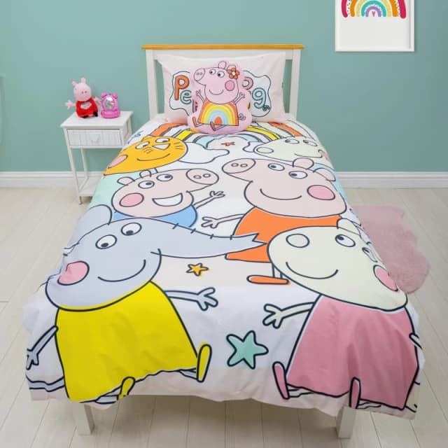 Peppa Pig Playful Single Panel Duvet And Pillowcase Set